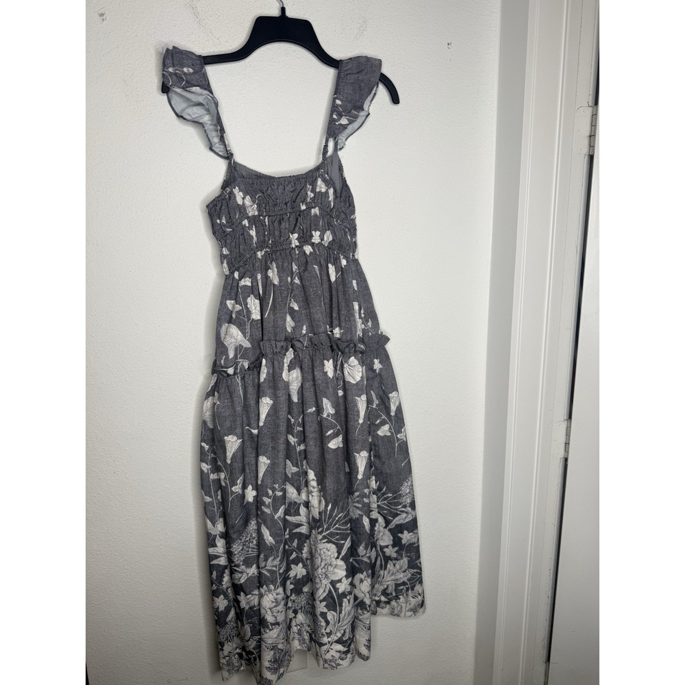 En Saison Sydney Midi Dress Tiered Flutter Sleeve Floral CottageCore Stretch S - Picture 10 of 12